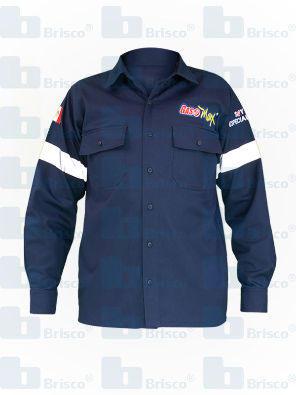 Camisa casual para despachador de gasolinera Gasomax.