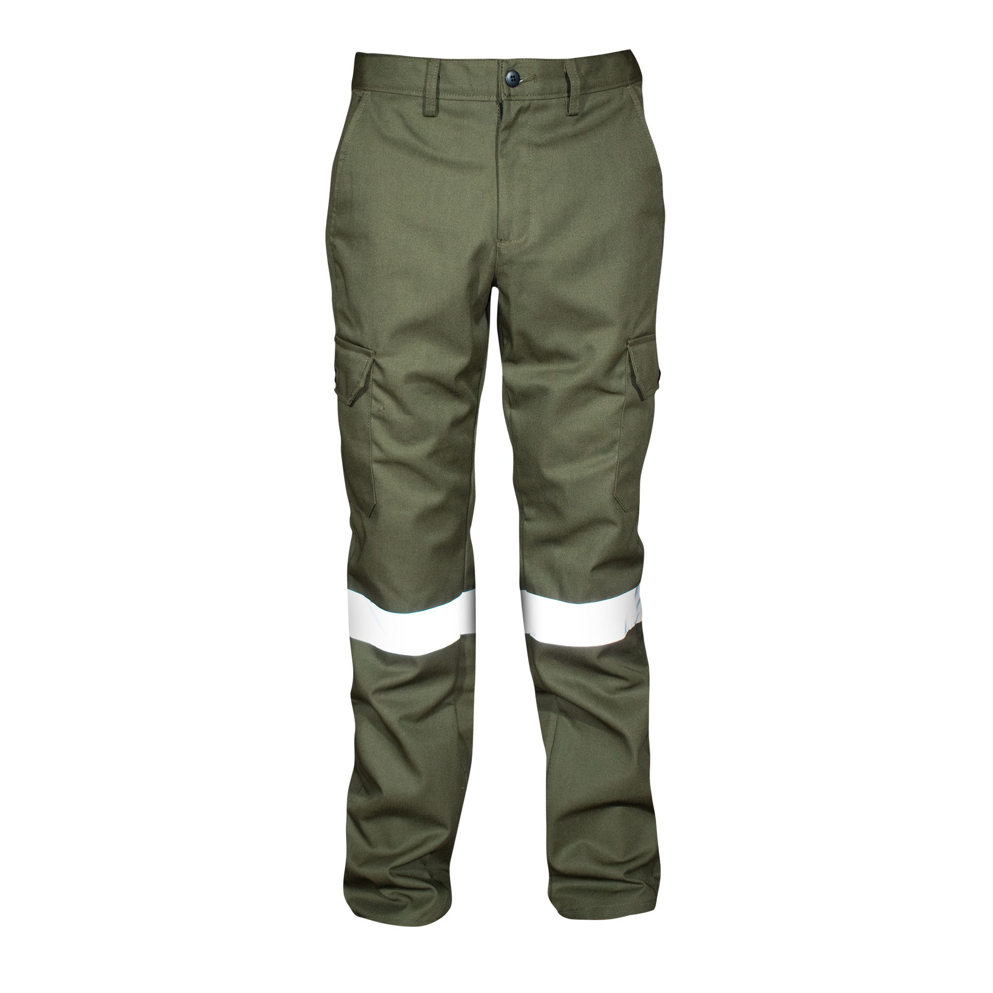 Pantalón De Gabardina Industrial De Trabajo Con Reflejante