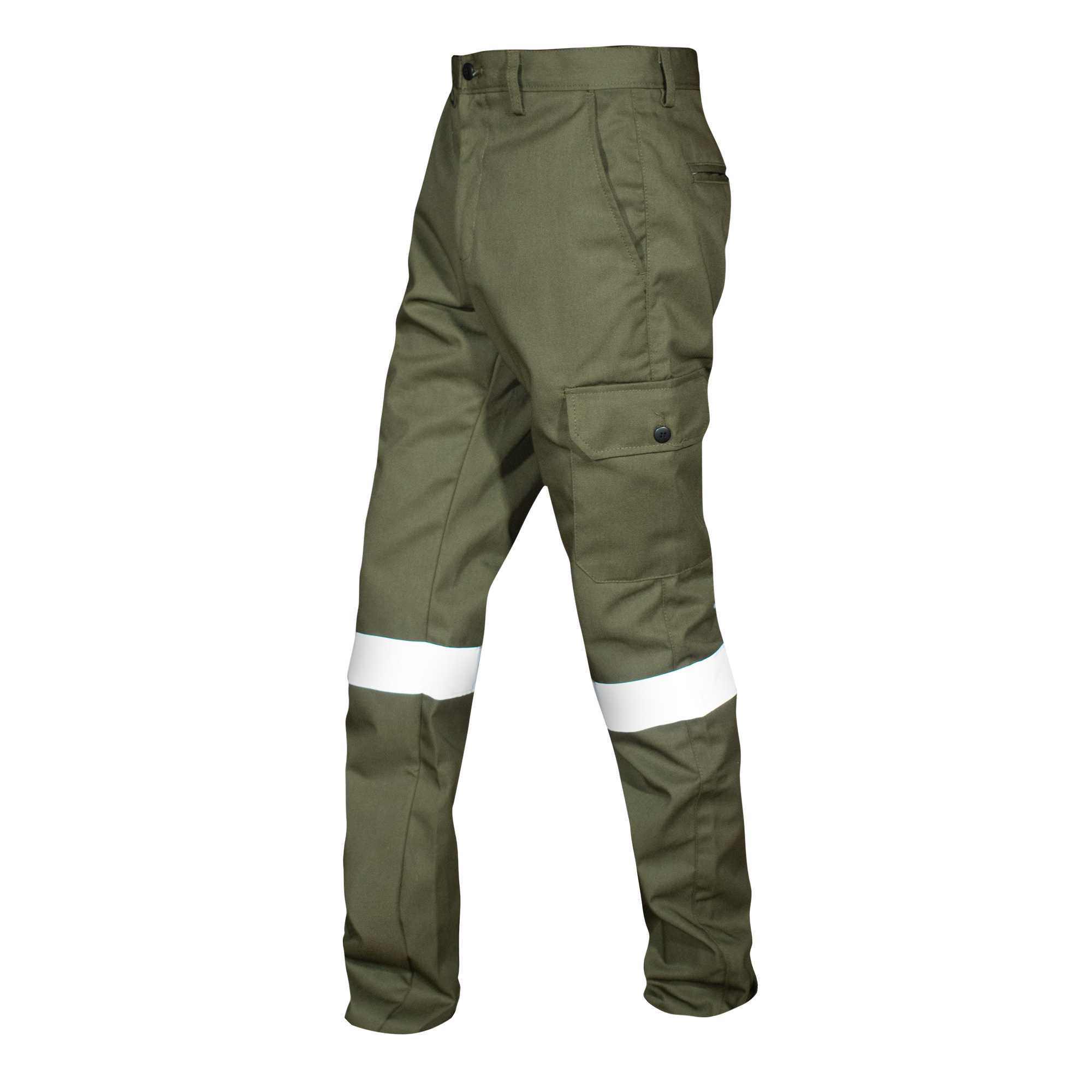 PANTALÓN CARGO OLIVO / REFLEJANTE